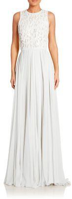 Hochzeit - ELIE SAAB Embellished Silk Gown