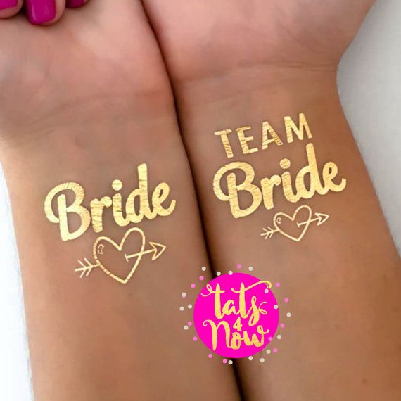 Mariage - Bachelorette Party Tattoos Bachelorette Tattoos Gold Bachelorette Temporary Tattoos