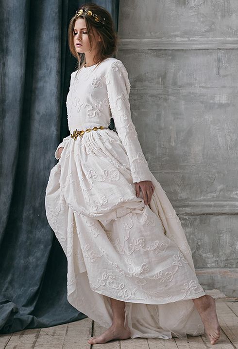 Свадьба - Rabia / Rustic Wedding Dress-long Sleeve Wedding Dress With Sleeve Country Alternative-wedding Dress Boho Wedding Dress Bohemian Wedding