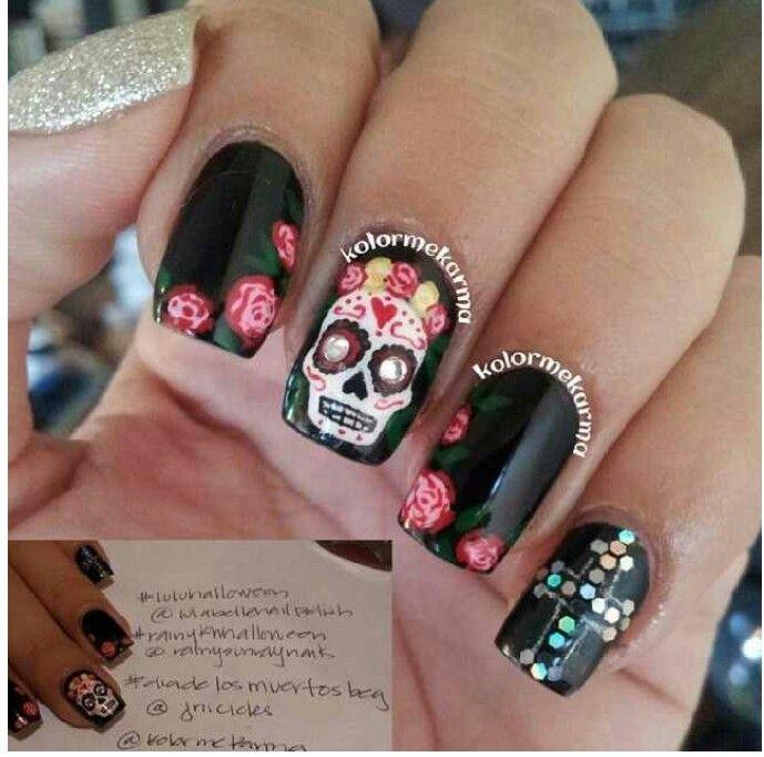 Hochzeit - Day Of The Dead Nails: 4m IG 