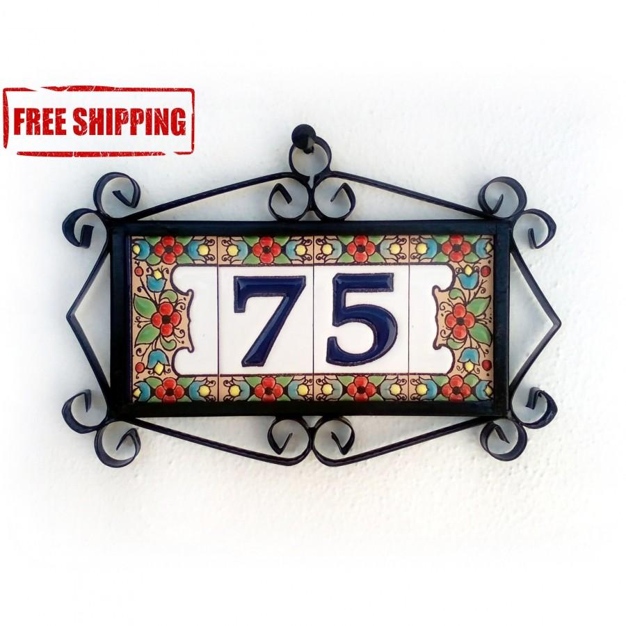 Mariage - Modern house numbers, Address plaques, House number, House number tiles, Front porch decor, Rustic address sign, Front door sign 2 digits - $48.77 USD