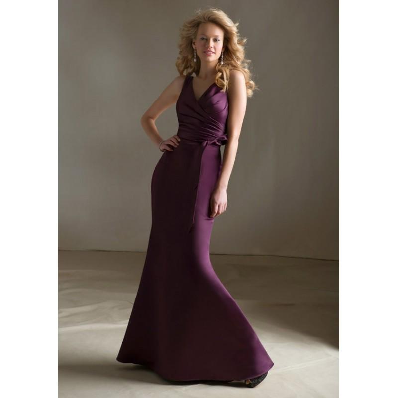 زفاف - Sexy Trumpet/Mermaid Spaghetti Straps Ruching Sashes/Ribbons Floor-length Satin Bridesmaid Dresses - Dressesular.com