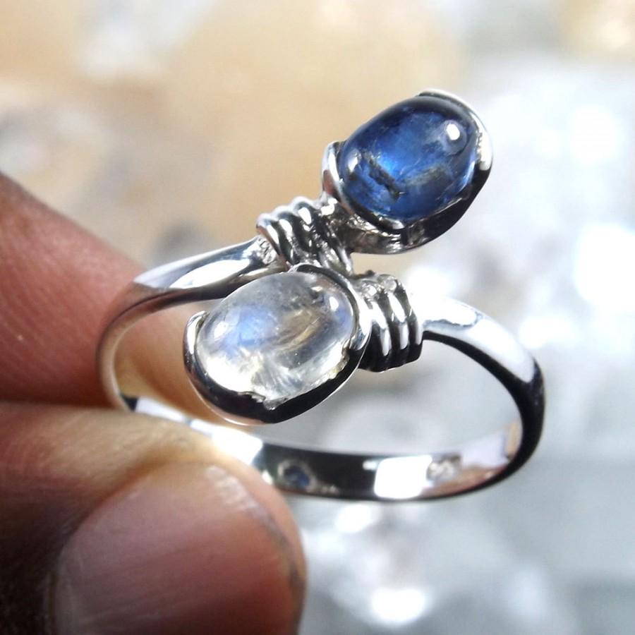 زفاف - Rainbow Moonstone Ring, Rainbow Moonstone, Rainbow Ring, Moonstone Ring, 925 Sterling Silver, Kynite Ring, Kyanite Stone Ring, Unique Ring