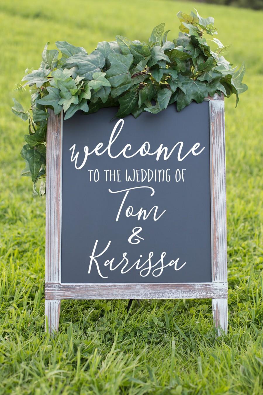Свадьба - Welcome to the Wedding of Decal, Wedding Decor, Wedding Established, Rustic Wedding Decor, Rustic Wedding Sign, Wedding Welcome Sign, Custom
