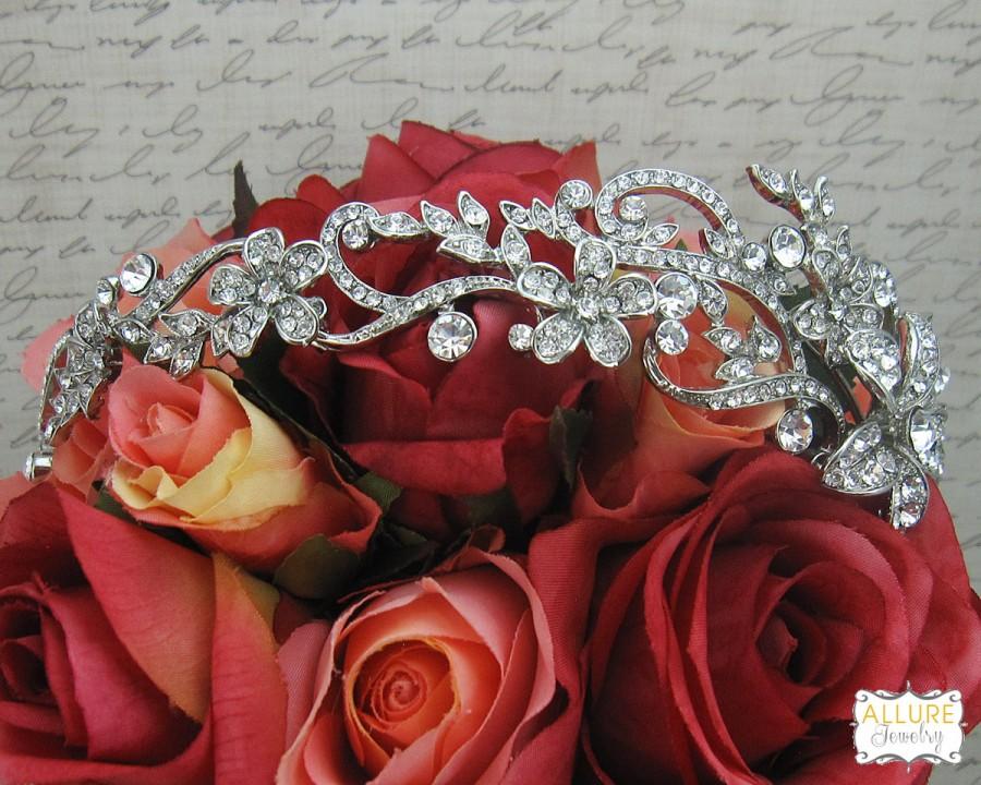 Hochzeit - Swarovski Crystal bridal headband headpiece, wedding headband, wedding headpiece, rhinestone tiara, rhinestone, crystal tiara 208269300
