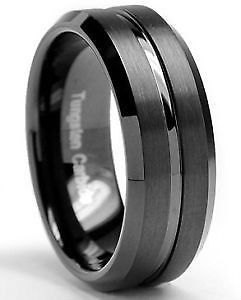 Wedding - Black Tungsten Dual Raise Design