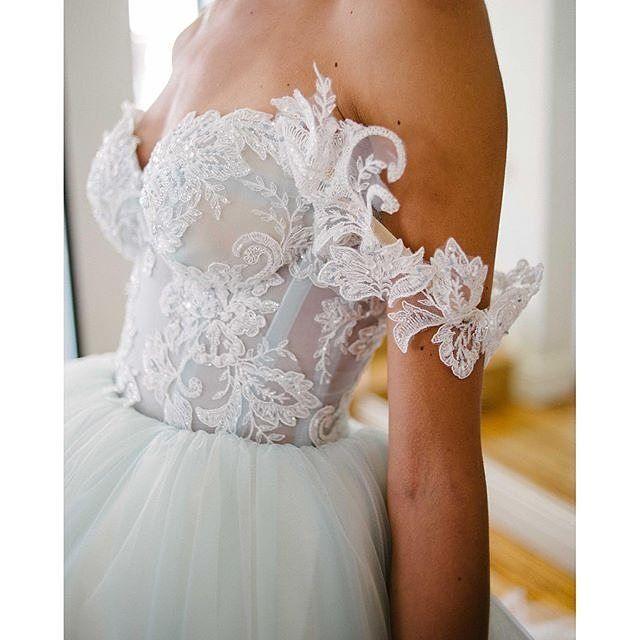 Wedding - Galia Lahav On Instagram: “Love The Details Of Our Cinderella Sleeves And The Blue Shades Of Its Tulle! What About You? #GaliaLahav Credits: @lwdbridal”