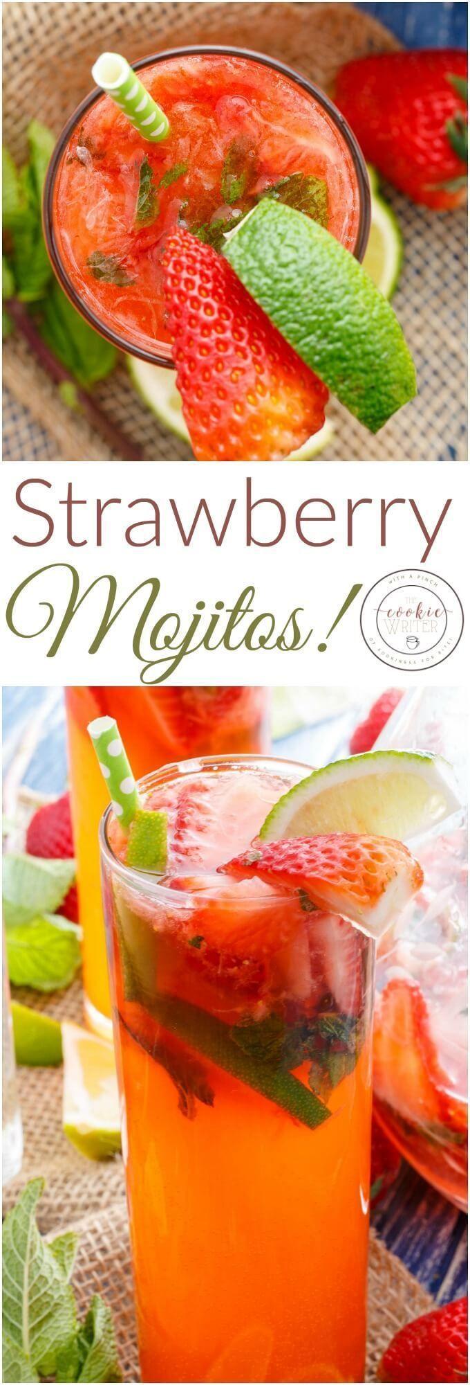 Hochzeit - Fresh Strawberry Mojitos