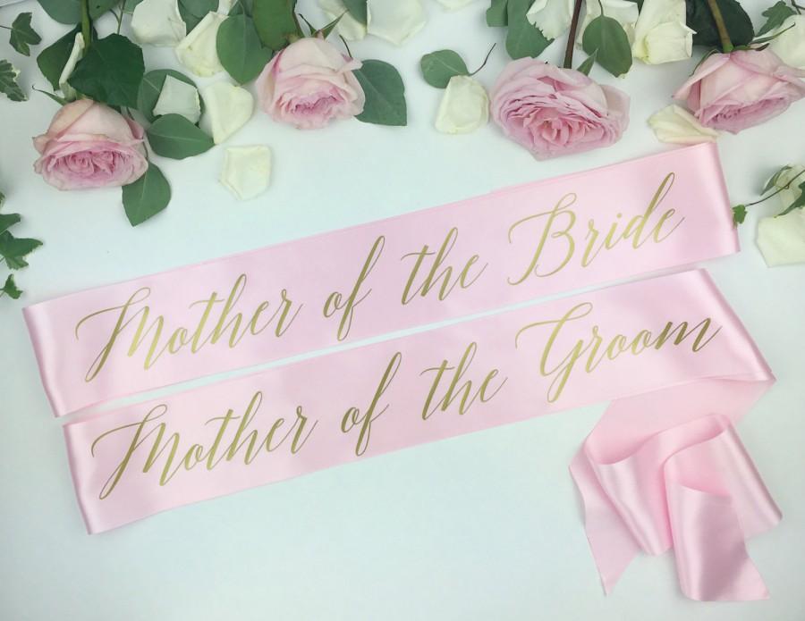 Wedding - Mother of the Bride sash -Mother of the Groom sash -Bride to Be Sash - bridal party sash- bridesmaid sash - Bridal Shower Bachelorette Party