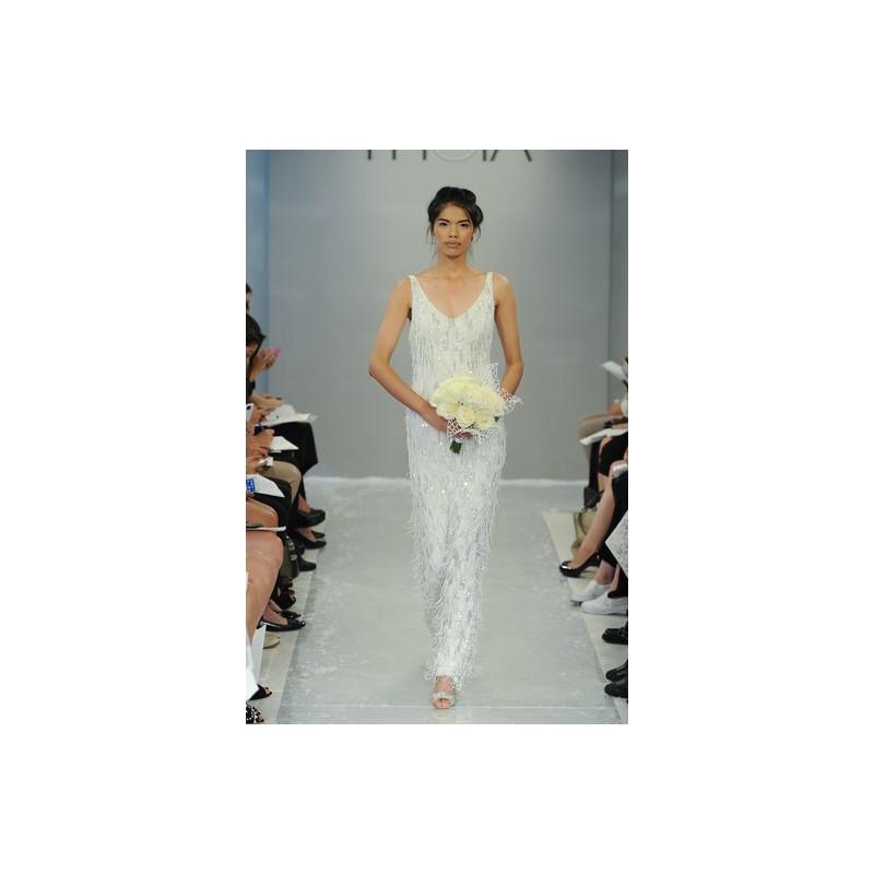 زفاف - Theia Fall 2015 Dress 8 - White Full Length Theia Sleeveless Sheath Fall 2015 - Nonmiss One Wedding Store