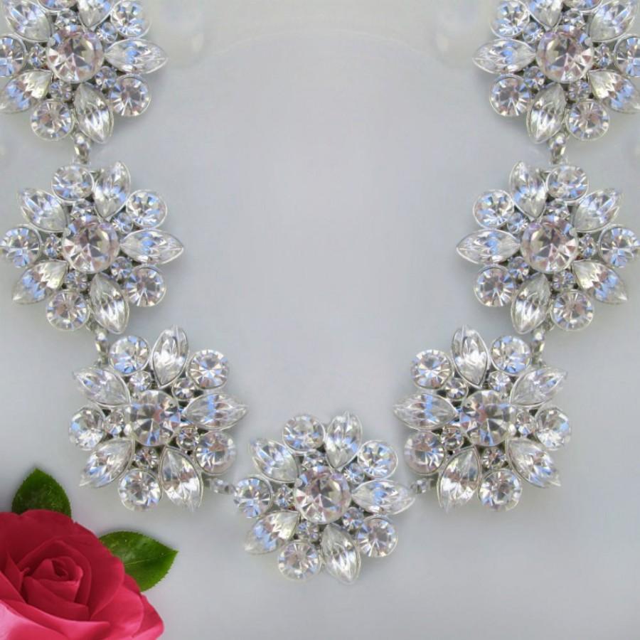 Mariage - SALE, Bridal statement necklace, Wedding Necklace, Crystal Necklace, Statement Necklace, Bridal Necklace, Statement jewelry, - $42.50 USD