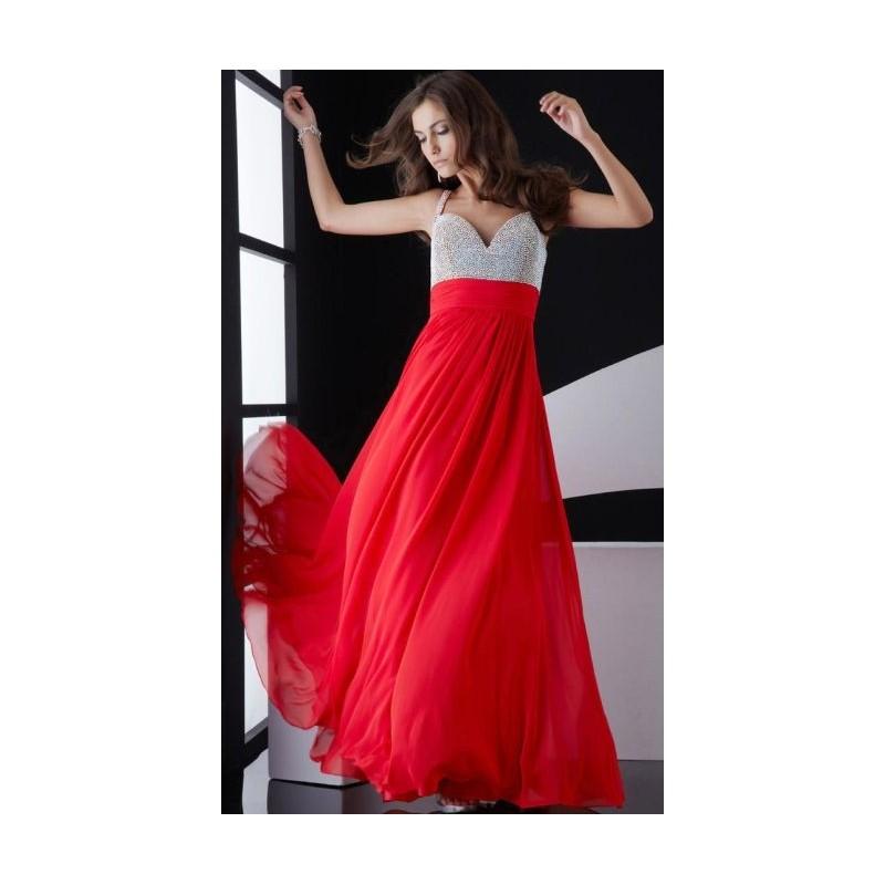 Wedding - Jasz Long Empire Prom Dress with Beaded Bodice 4502 - Brand Prom Dresses