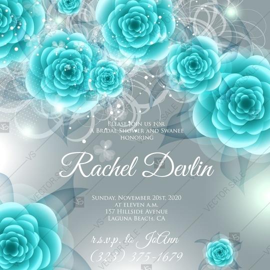 زفاف - Rose wedding invitation vector backround card printable template