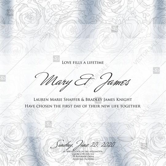 Свадьба - Rose wedding invitation vector backround card printable template