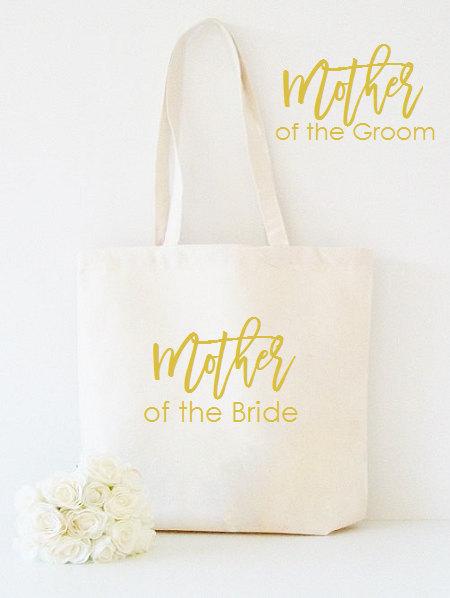 Hochzeit - Mother of the Bride Tote Bag, Mother of the Groom Custom tote bag, Wedding Tote bag, Survival Kit bag, Bride Tote, Bridesmaid, Flower Girl