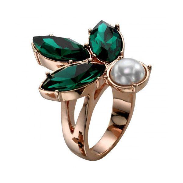 زفاف - MAWI Crystal Leaf Ring