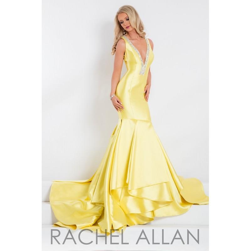 Hochzeit - Rachel Allan 5901 Dress - Prom Trumpet Skirt Rachel Allan Sleeveless, V Neck Dress - 2017 New Wedding Dresses