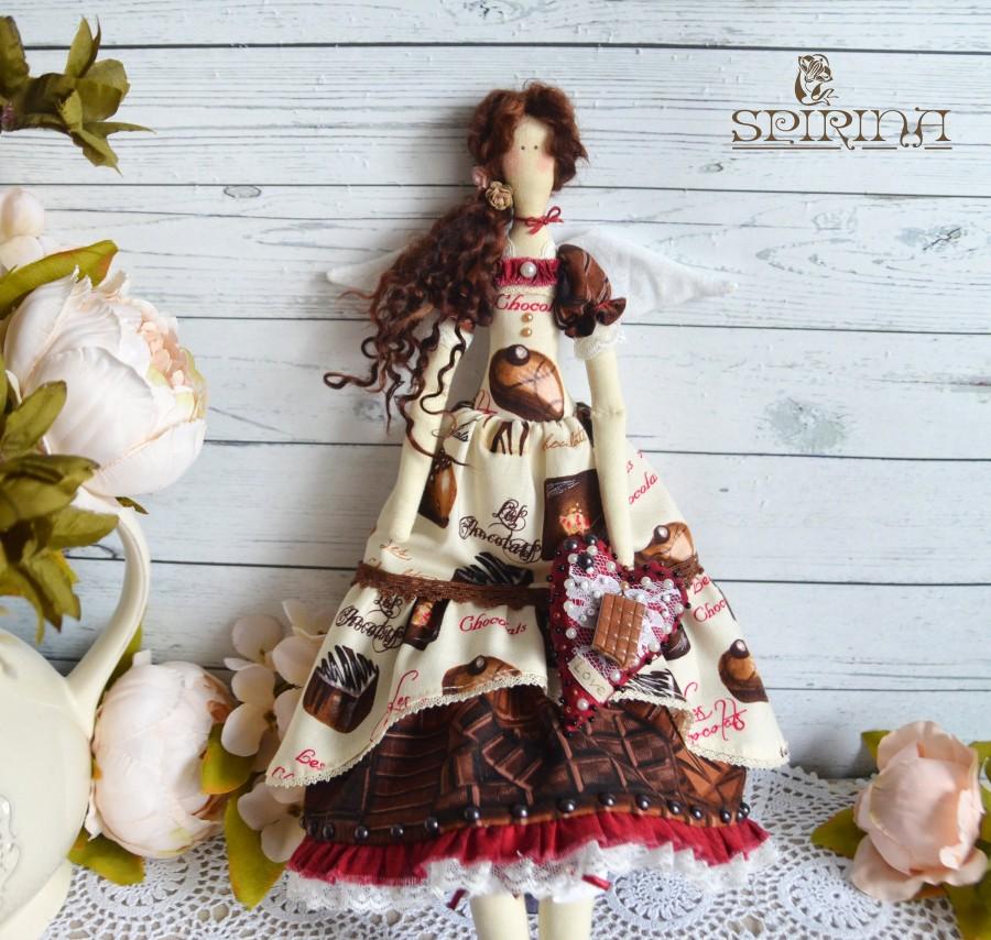 Hochzeit - Tilda Doll - Fairy chocolate Tilda - Tilda Dolls - Rag doll - Birthday gift - Gift for the chocolate lover - Сhocolate gift - Tilda rag doll
