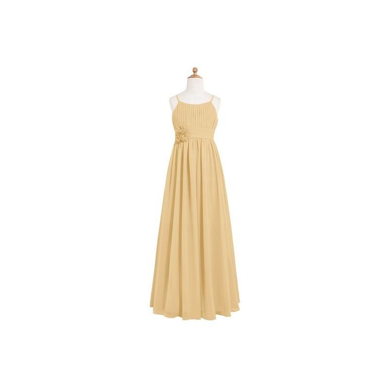 Mariage - Gold Azazie Astrid JBD - Scoop Chiffon Floor Length Back Zip Dress - Cheap Gorgeous Bridesmaids Store