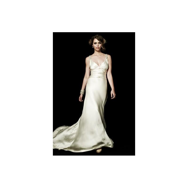 زفاف - Johanna Johnson SP14 Dress 4 - Full Length Metallic V-Neck Fit and Flare Spring 2014 Johanna Johnson - Nonmiss One Wedding Store