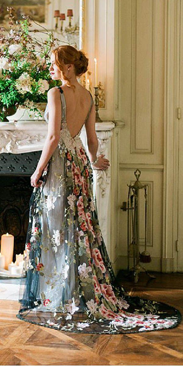 Wedding - 30 Floral Wedding Dresses That Are Incredibly Pretty