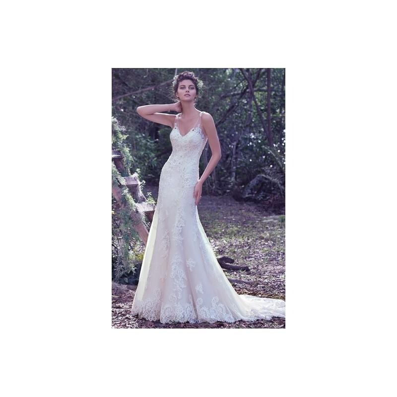 زفاف - Maggie Sottero Wedding Dress Fall 2016 Wynter - Sheath Ivory Full Length Maggie Sottero Fall 2016 V-Neck - Nonmiss One Wedding Store