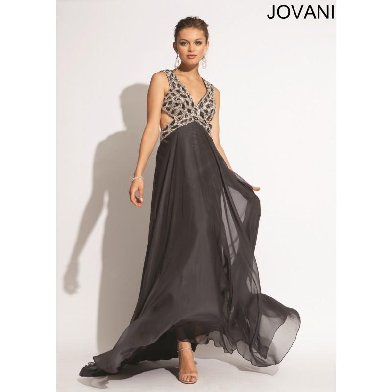 Wedding - Jovani 1929 V-Neck Chiffon Gown - 2017 Spring Trends Dresses