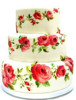 Wedding - Climber Of Roses Cake