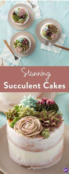 Свадьба - Spectacular Succulent Cakes