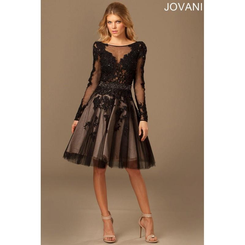 Wedding - Black/Nude Jovani Evenings 93082 - Brand Wedding Store Online