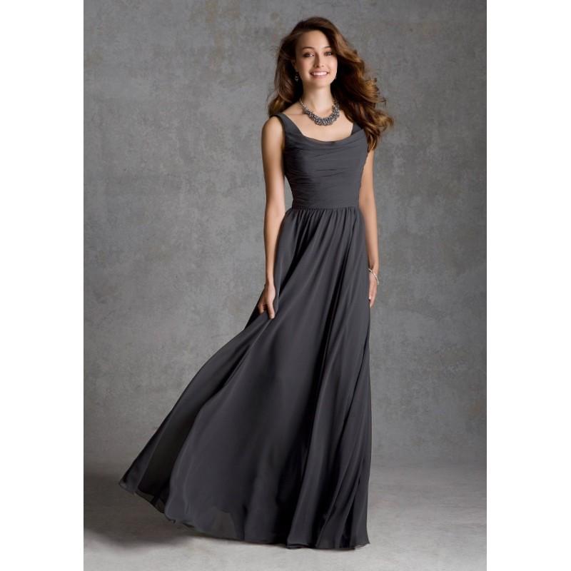 Mariage - Elegant A-line Bateau Straps Ruching Floor-length Chiffon Bridesmaid Dresses - Dressesular.com