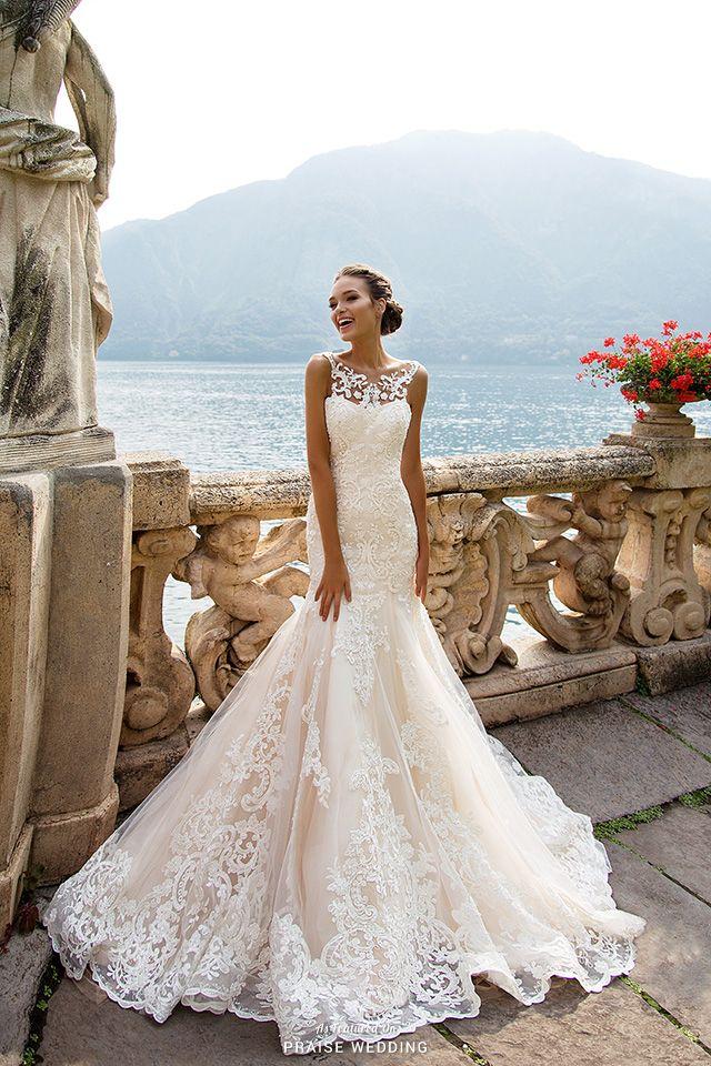 زفاف - This Wedding Dress From Milla Nova Featuring Delicate Lace Detailing And A Charming Silhouette Is Breathtakingly Beautiful!