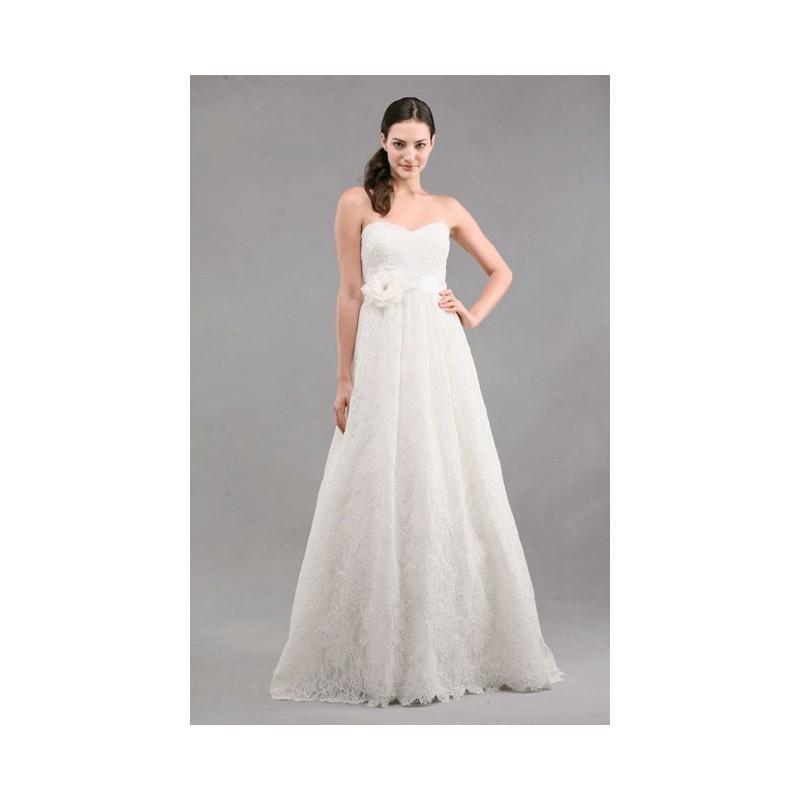 زفاف - 2017 Fashion Strapless with Flower Floor Length Lace Wedding Dress In Canada Wedding Dress Prices - dressosity.com