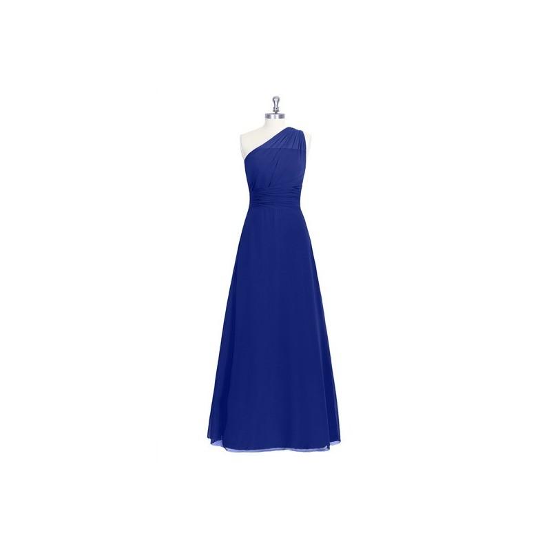 زفاف - Royal_blue Azazie Ashley - Floor Length Strap Detail Chiffon One Shoulder Dress - Cheap Gorgeous Bridesmaids Store