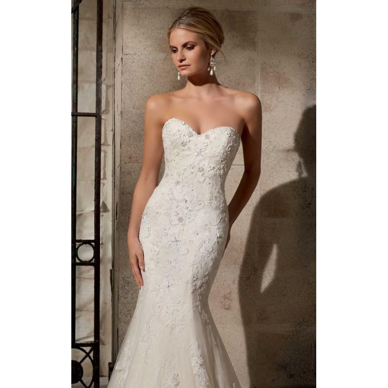 Mariage - Strapless and Sweetheart Embellished Gown by Bridal by Mori Lee - Color Your Classy Wardrobe