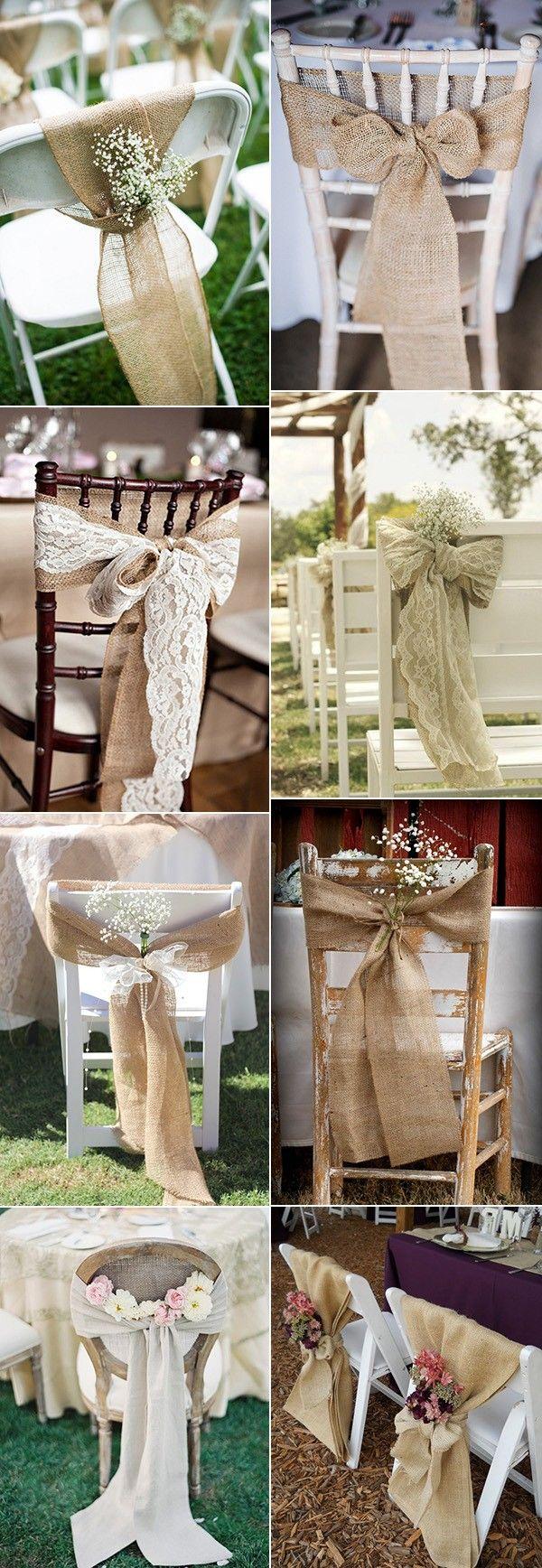 Свадьба - 28 Awesome Wedding Chair Decoration Ideas For Ceremony And Reception