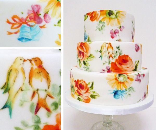 Wedding - Painted Wedding Cake