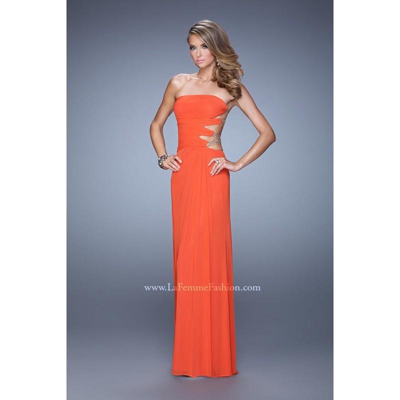 زفاف - Dark Papaya Sugarplum La Femme 21197 La Femme Prom - Top Design Dress Online Shop