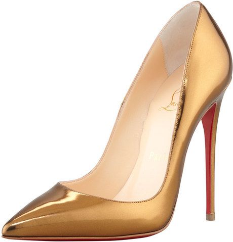Mariage - Women's Metallic So Kate Mirrored Leather Red Sole Pump Bronze