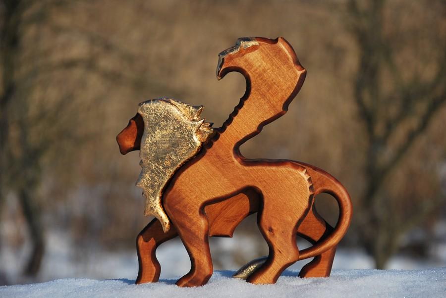 Mariage - fathers gifts for mens birthday for him gifts wooden brave creatures wood lion with wings dad gifts for brother egyptian lion courage