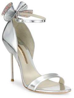 زفاف - Sophia Webster Maya Metallic Leather Ankle-Strap Sandals