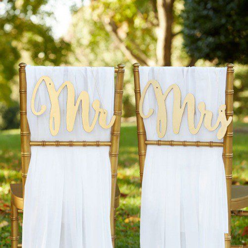 Hochzeit - Mr. And Mrs. Chair Sign