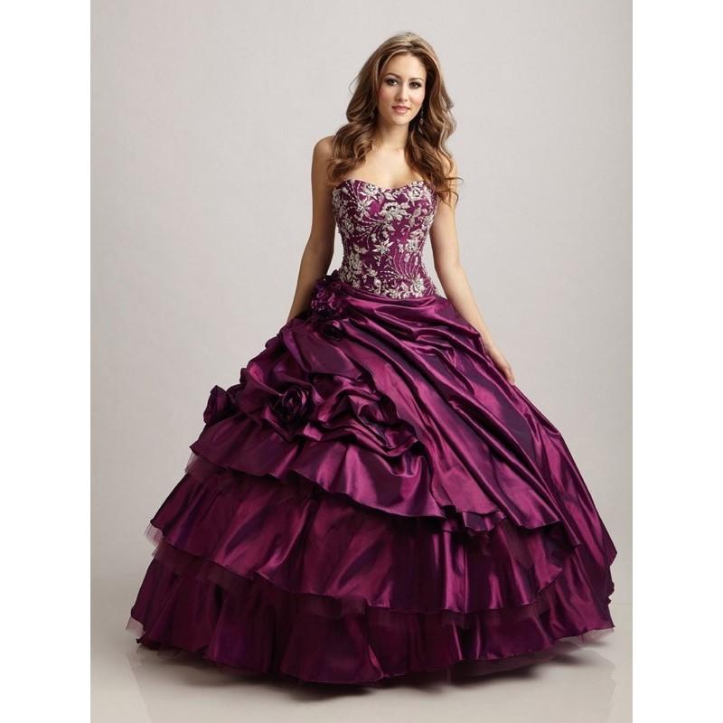 Mariage - Pretty Ball-Gown Sweetheart Hand-Made Flower Sleeveless Floor-length Taffeta Prom Dresses In Canada Prom Dress Prices - dressosity.com