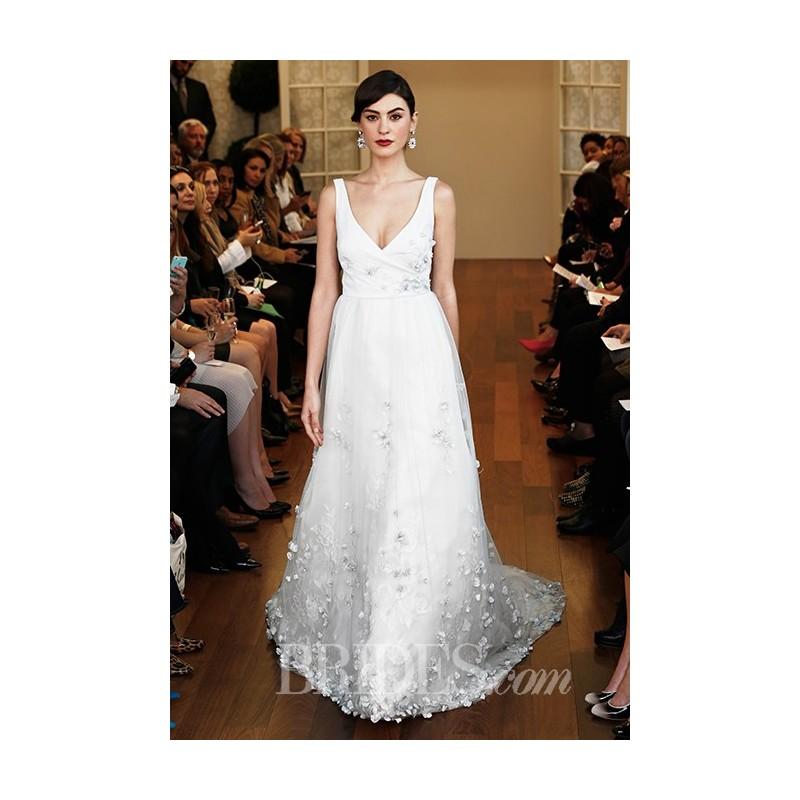 Hochzeit - Isabelle Armstrong - Fall 2015 - Grace V-neck A-Line Embellished Wedding Dress - Stunning Cheap Wedding Dresses