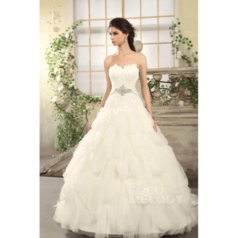 Wedding - Latest Princess Sweetheart Chapel Train Tulle Wedding Dress CWLT13036 - Top Designer Wedding Online-Shop