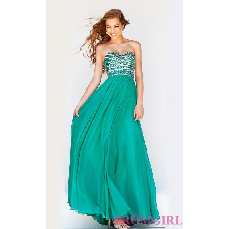 زفاف - Strapless Beaded Gown by Sherri Hill 8546 - Brand Prom Dresses