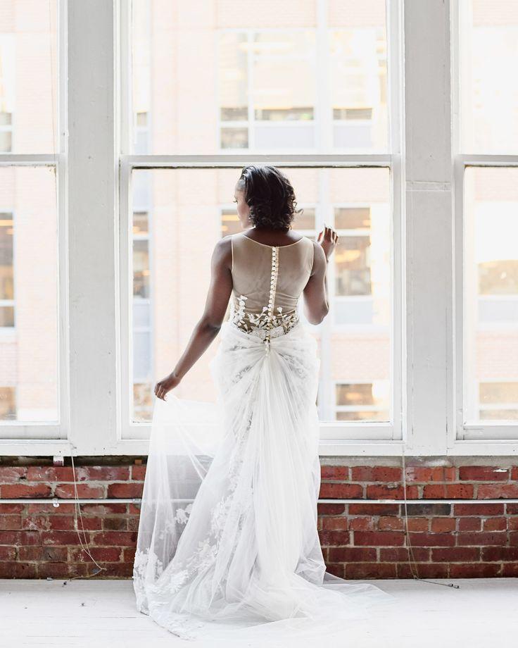 Mariage - Lace Illusion Bodice Wedding Dress (#Mabelle)