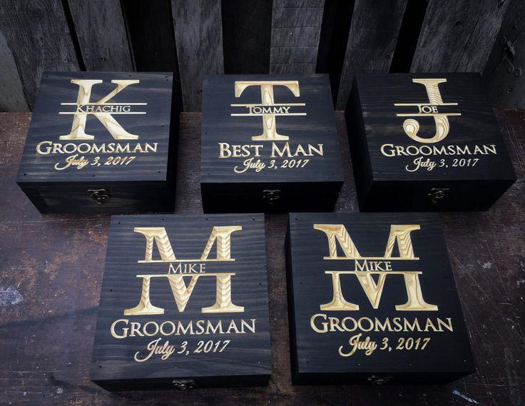Wedding - Groomsmen Gift Set 5-12 - Gift Set- Wedding Gift Set Keepsake Box-Groomsmen Gift - Memory Box - Wedding Gift - Rustic Wedding - Gift For Him
