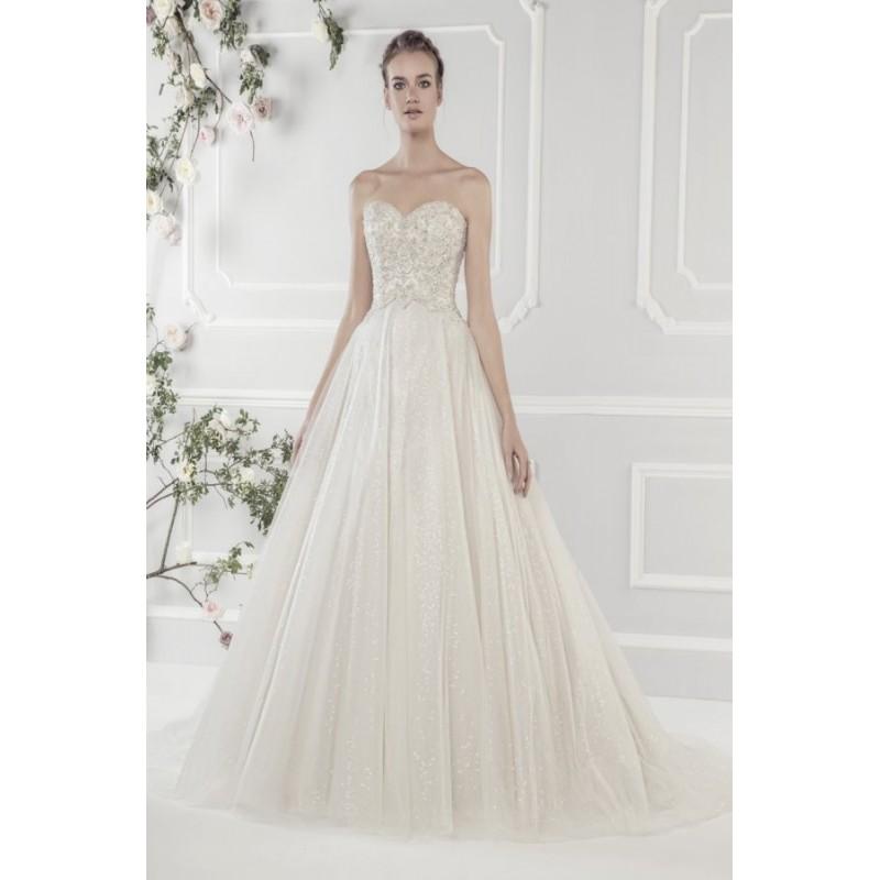 زفاف - Style 12215 by Ellis Rose - Sweetheart Ballgown Sleeveless Floor length SatinTulle Dress - 2017 Unique Wedding Shop