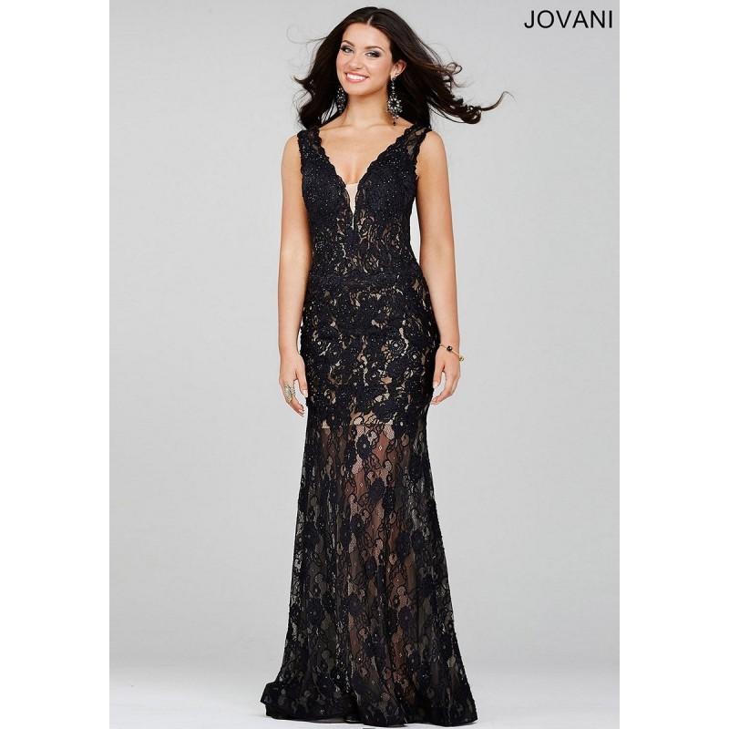 زفاف - Jovani 29096 Prom Dress - Prom Trumpet Skirt V Neck Long Jovani Dress - 2017 New Wedding Dresses